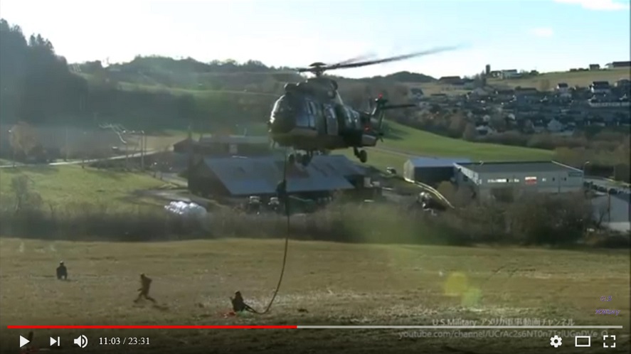 ヘリから降下、ロープ_s